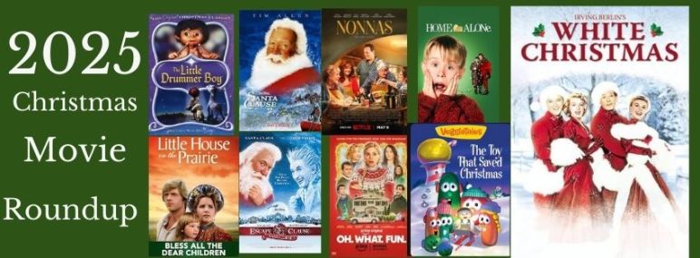 A collage of Christmas movie posters